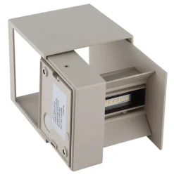 GLOBO LED Außenwandleuchte VERONIKA 10x10 cm sandfarbig