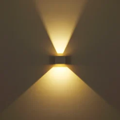 GLOBO LED Außenwandleuchte VERONIKA 10x10 cm sandfarbig