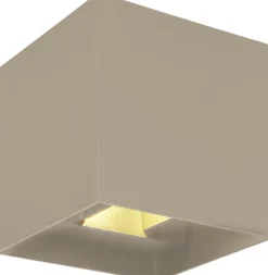 GLOBO LED Außenwandleuchte VERONIKA 10x10 cm sandfarbig