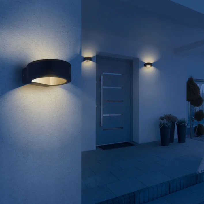 GLOBO LED Außenwandleuchte SLICE I schwarz