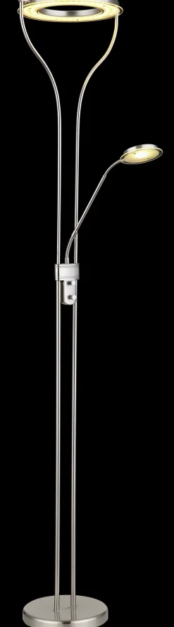 GLOBO LED Deckenfluter EBRO 2-flg nickelfarbig