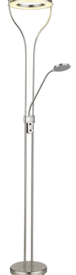 GLOBO LED Deckenfluter EBRO 2-flg nickelfarbig