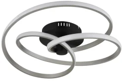 GLOBO LED Deckenlampe GLYXAR 50 cm nickelfarbig