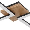GLOBO LED Deckenlampe KERRY 46 x 22 cm Holzoptik