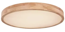GLOBO LED Deckenlampe RAINER 60 cm Holzoptik