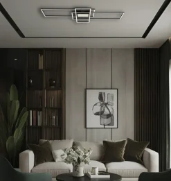 GLOBO LED Deckenlampe SAUNDERS 110,8x42 cm schwarz