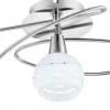 GLOBO LED Retrofit Deckenlampe ELLIOTT 5 flg nickelfarbig