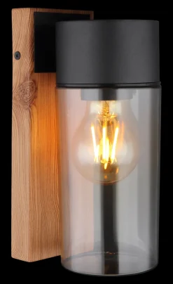 GLOBO Retrofit Außenwandleuchte ETSI Holzoptik