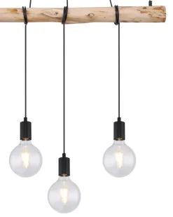 GLOBO Retrofit Balkenpendel AUSTON 4-flg naturfarbig