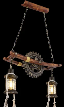 GLOBO Retrofit Balkenpendel ABELLA 2-flg antik