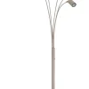GLOBO Retrofit Bogenlampe ROBBY, Metall, 70 x 73 x 204 cm Beige