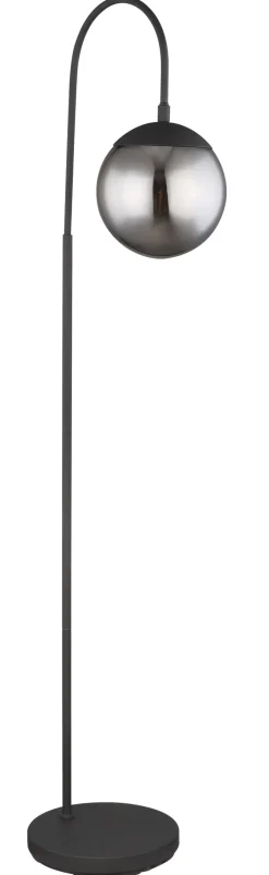 GLOBO Retrofit Bogenlampe BLAMA 150 cm schwarz