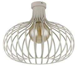 GLOBO Retrofit Deckenlampe MATEO, Metall, Ă 40 x H 35 cm Beige