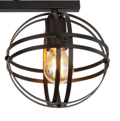 GLOBO Retrofit Deckenlampe TAMARA 70 cm schwarz