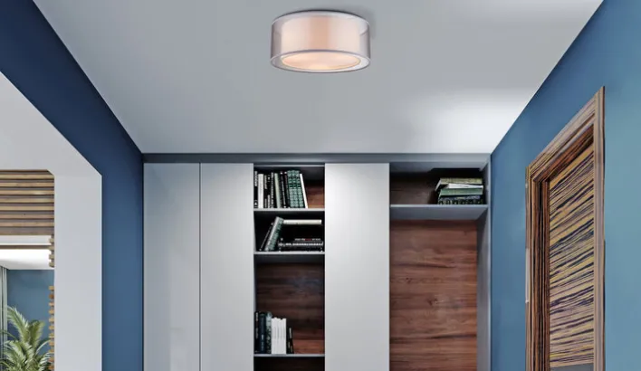 GLOBO Retrofit Deckenlampe THEO 40 cm grau