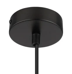 GLOBO Retrofit Pendelleuchte GARRI 15 cm schwarz /rauchfarbig
