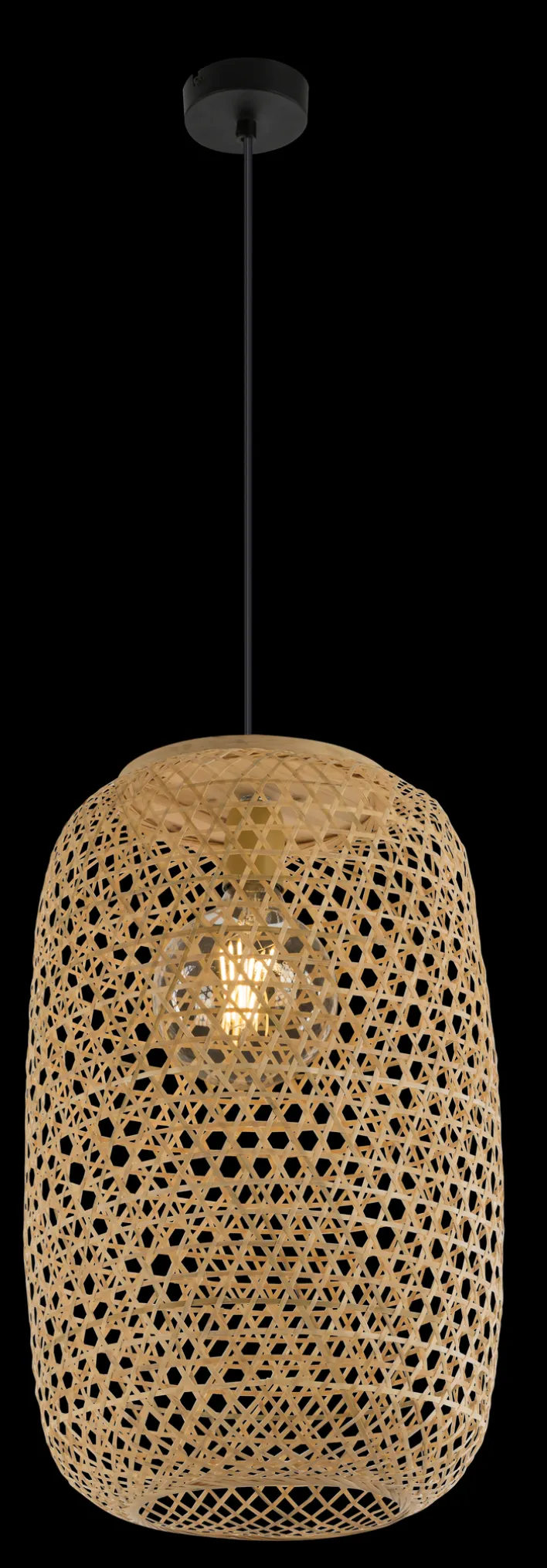 GLOBO Retrofit Pendelleuchte MIRENA 31 cm Bambus