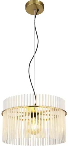 GLOBO Retrofit Pendelleuchte GORLEY 1-flg goldfarbig /opal