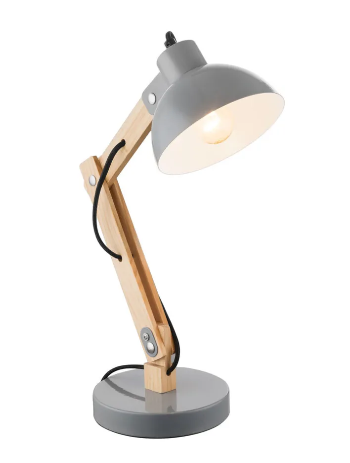 GLOBO Retrofit Schreibtischlampe TANGARIRO grau