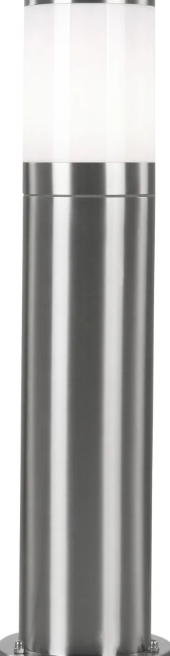 GLOBO Retrofit Sockelleuchte XELOO 50 cm Edelstahl