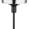 GLOBO Retrofit Tischlampe KOKKINI schwarz-goldfarbig /rauchfarbig