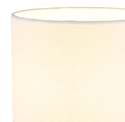 GLOBO Retrofit Tischlampe BENSON 40 cm nickelfarbig /weiß