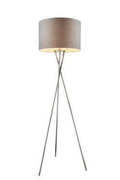GLOBO Retrofit Tripod Stehlampe GUSTAV 160 cm grau