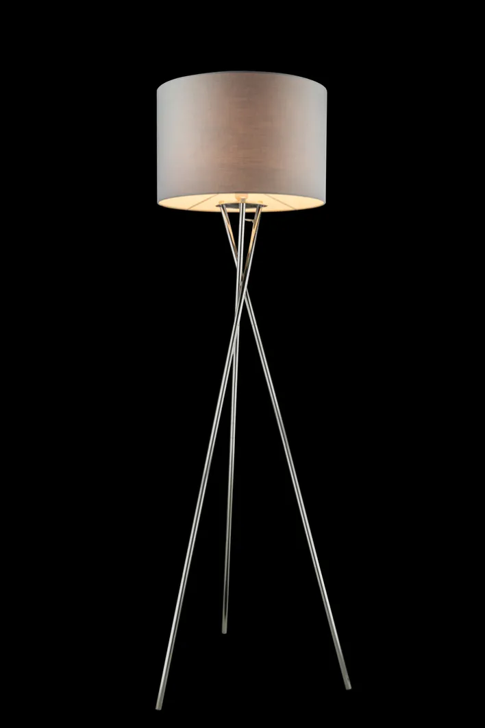 GLOBO Retrofit Tripod Stehlampe GUSTAV 160 cm grau