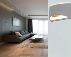 GLOBO Retrofit Wandleuchte TIMO 20 cm grau