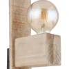 GLOBO Retrofit Wandleuchte ADALIE Holz naturfarbig