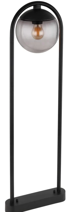 GLOBO Retrofit Wegeleuchte MICHAEL 100 cm schwarz /rauchfarbig