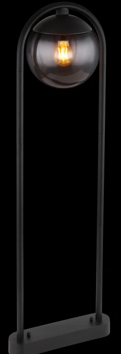 GLOBO Retrofit Wegeleuchte MICHAEL 100 cm schwarz /rauchfarbig