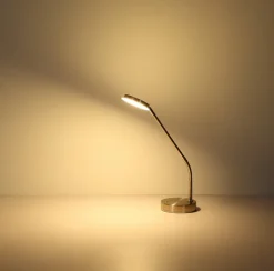 GLOBO Schreibtischlampe Silvio, Metall/Kunststoff, 13 x 43 x 53,5 cm Alu-/Nickelfarbig