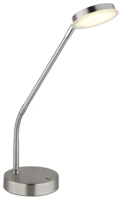 GLOBO Schreibtischlampe Silvio, Metall/Kunststoff, 13 x 43 x 53,5 cm Alu-/Nickelfarbig