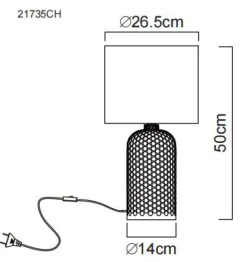 GLOBO Tischlampe SOFIA, Glas/Textil, Höhe 50 cm, E27, Schutzklasse 2, IP20, Beige