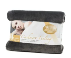 GÖZZE Wohndecke CASHMERE FEELING 180 x 220 cm anthrazit