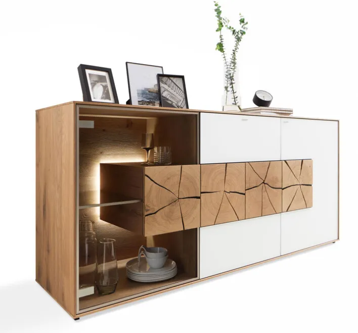 hartmann Sideboard I CAYA 175 x 81 cm Kerneiche /weiß