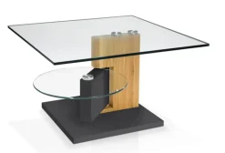 HAUKE HENDRIKS Couchtisch 80 x 80 cm Asteiche/ anthrazit