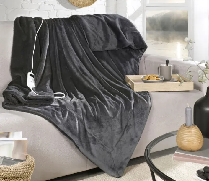 Heizdecke HENRY 130 x 180 cm anthrazit
