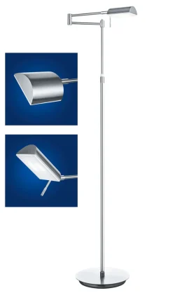 HELL LED Bridge Stehlampe GRAZ Nickel/Chrom