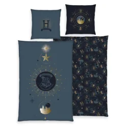 HERDING Kinder-Renforcé-Bettwäsche HARRY POTTER 135 x 200 cm dunkelblau