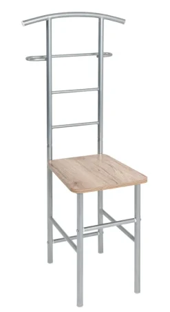 Herrendiener RITA 46 x 109 cm Eiche braun silberfarbig