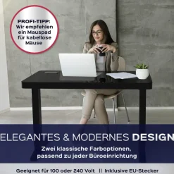 Höhenverstellbarer Schreibtisch BONMEDICO MOVU weiß