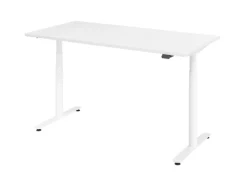 Höhenverstellbarer Schreibtisch 160 x 80 cm Weiß
