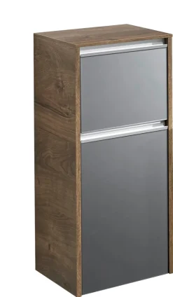 Highboard 33.3 x 78.4 x 33.3 cm Glas Metallic matt