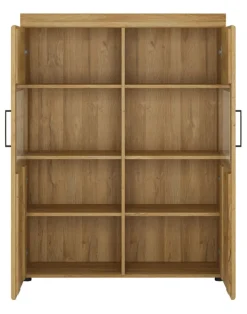 Highboard CORTINA 101,9 x 133 cm Eiche braun