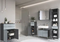 Highboard CORUS Graphit/ silbergrau