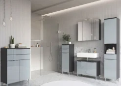 Highboard CORUS Graphit/ silbergrau