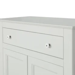 Highboard EVA 93 x 150 cm Kiefer teilmassiv nebelweißes Finish