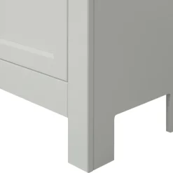 Highboard EVA 93 x 150 cm Kiefer teilmassiv nebelweißes Finish